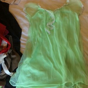 Vintage pastel green baby doll nightie